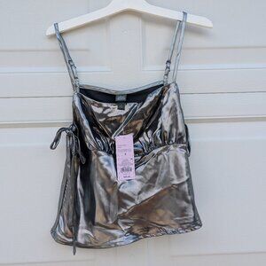 NWT- Small Wild Fable metallic satin tank top